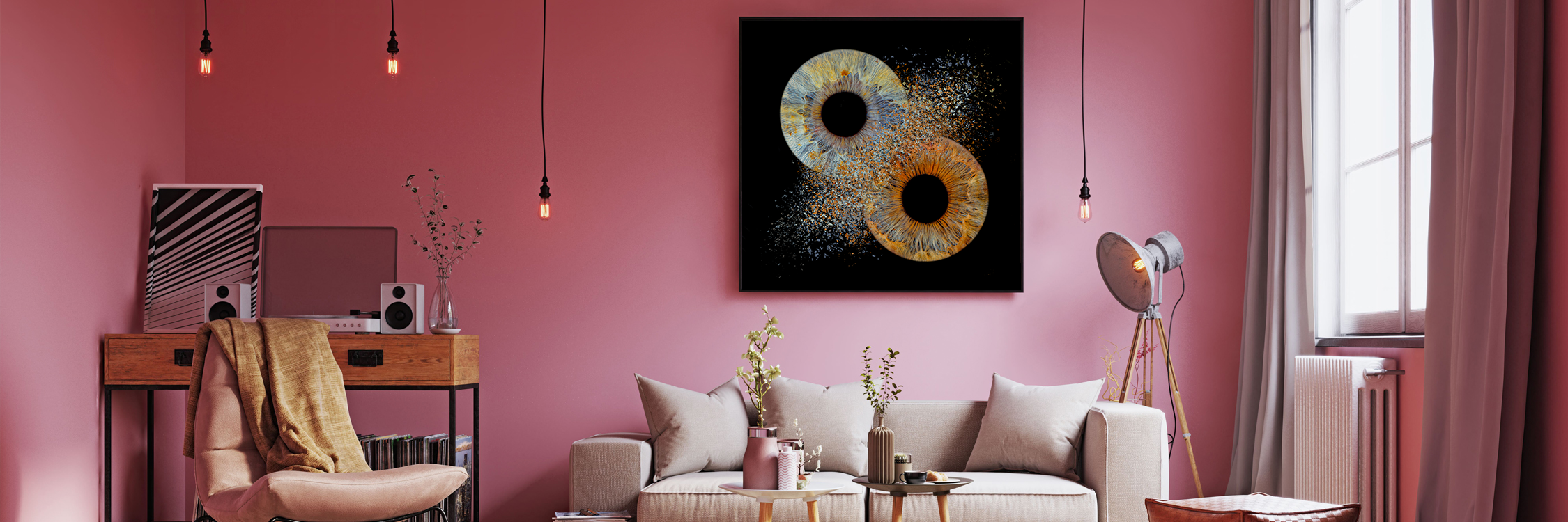 Uw iris foto als kunstwerk